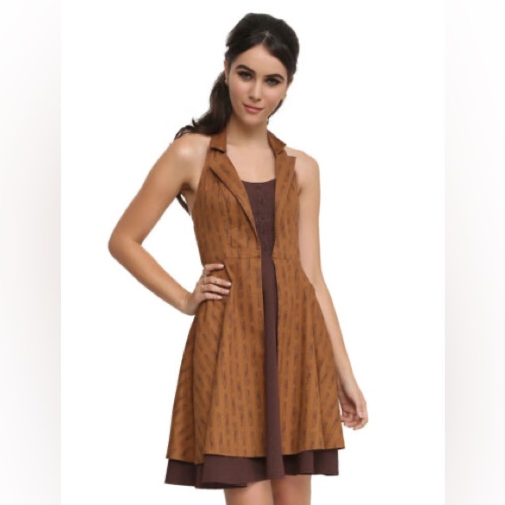 Hot Topic Dr. Who brown halter dress
